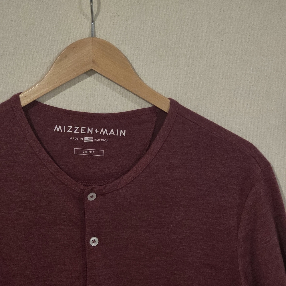 Mizzen+Main Burgundy Long Sleeve Henley